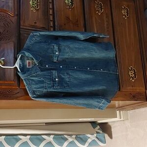 🇨🇦 Boy's Youth Levi's Pearl Snap Button Down Denim Shirt